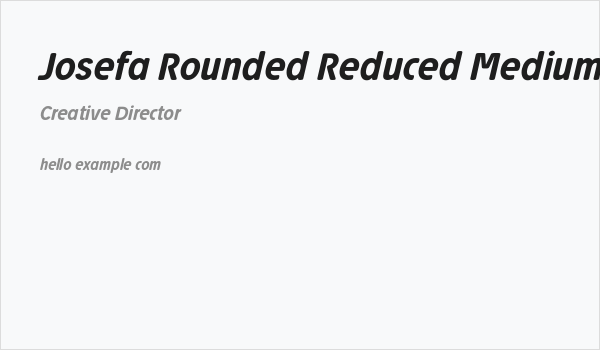 Josefa Rounded Reduced Medium Italic Business Card