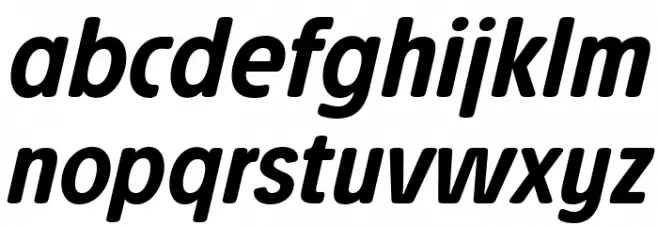 Josefa Rounded Reduced Medium Italic Fonte MINÚSCULAS