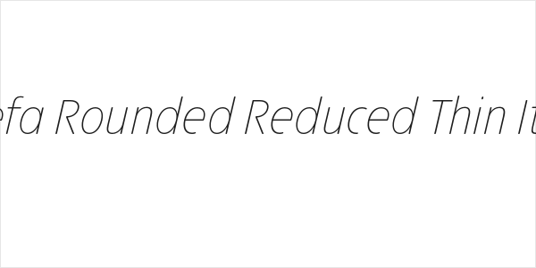 Josefa Rounded Reduced Thin Italic Logo