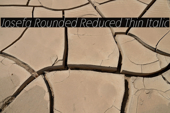 Josefa Rounded Reduced Thin Italic Example 3