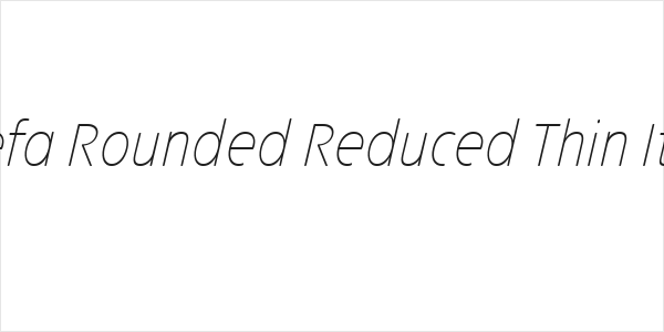 Josefa Rounded Reduced Thin Italic Logo