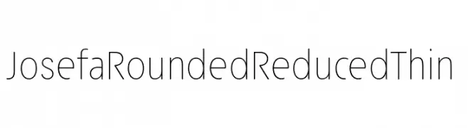 Josefa Rounded Reduced Thin  font caratteri gratis