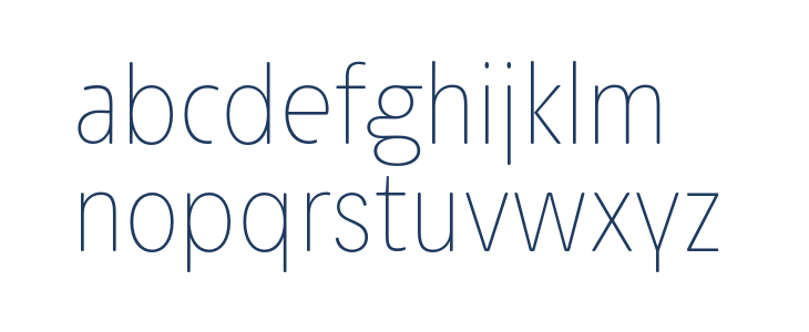 Josefa Rounded Reduced Thin Lowercase
