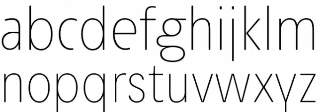 Josefa Rounded Reduced Thin Font LOWERCASE