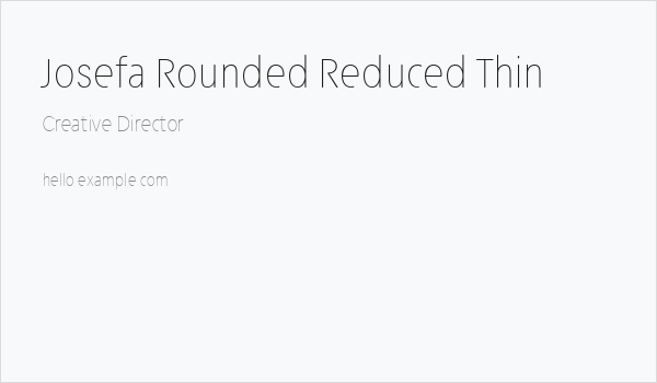 Josefa Rounded Reduced Thin Business Card
