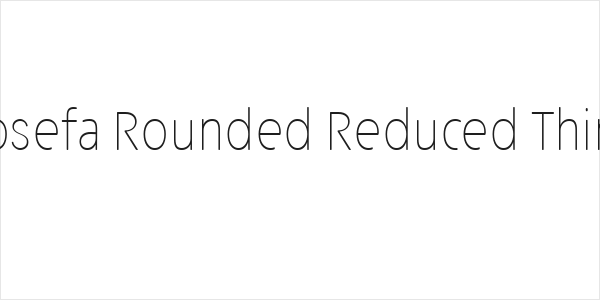 Josefa Rounded Reduced Thin Logo