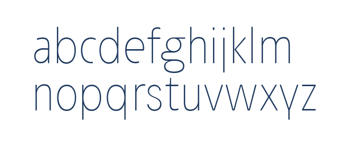 Josefa Rounded Reduced Thin Lowercase