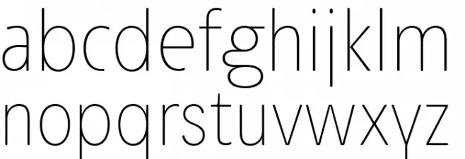 Josefa Rounded Reduced Thin Font Litere mici