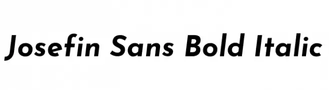 Josefin Sans Bold Italic 