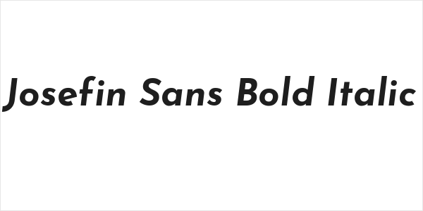 Josefin Sans Bold Italic Logo