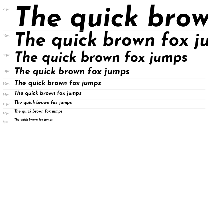 Josefin Sans Bold Italic Waterfall