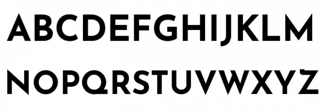 Josefin Sans Bold Font UPPERCASE