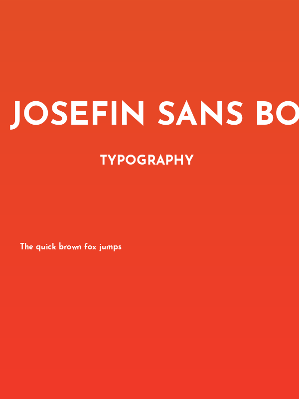 Josefin Sans Bold Poster