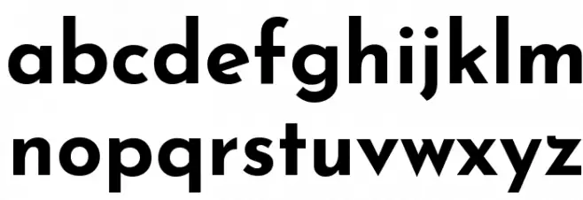 Josefin Sans Bold 字体 小写