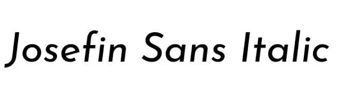 Josefin Sans Italic 