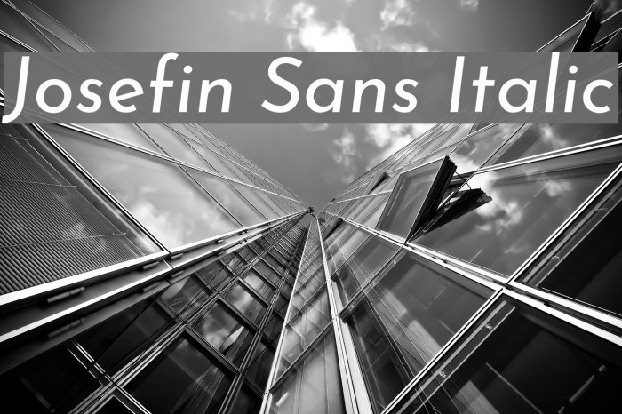 Josefin Sans Italic Font examples