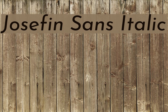 Josefin Sans Italic Font examples