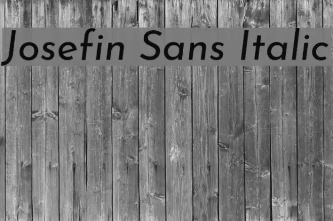 Josefin Sans Italic  examples