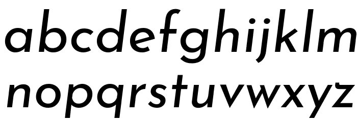 Josefin Sans Italic Font LOWERCASE
