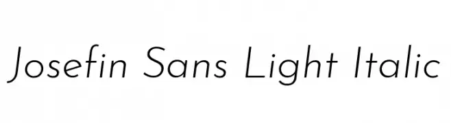 Josefin Sans Light Italic 