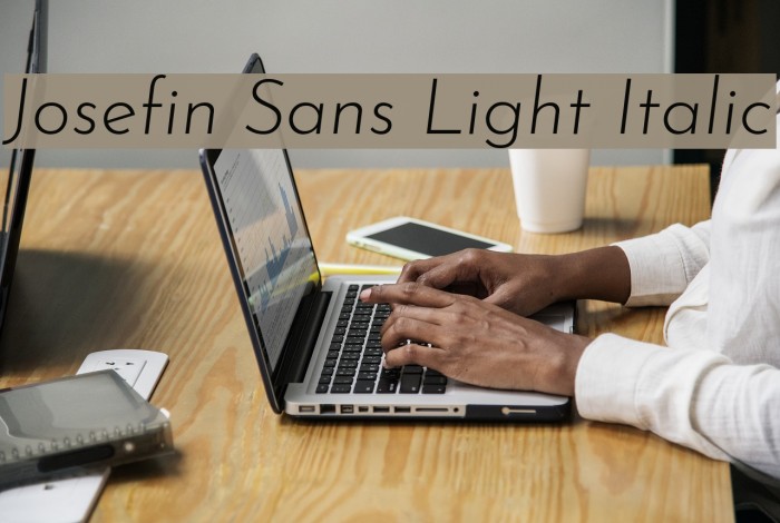 Josefin Sans Light Italic Font examples