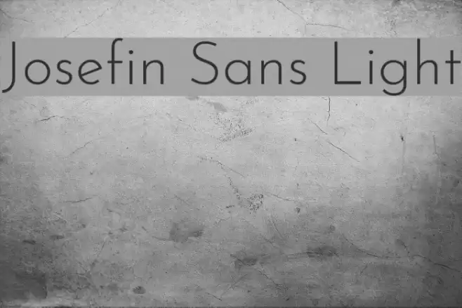 Josefin Sans Light Font examples