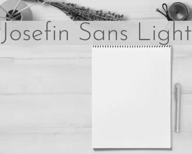 Josefin Sans Light Font examples