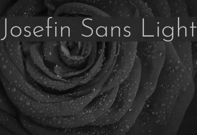 Josefin Sans Light Font examples