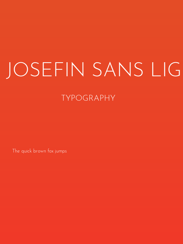 Josefin Sans Light Poster