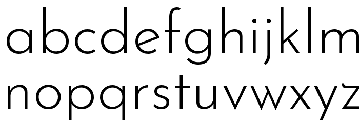 Josefin Sans Light Font LOWERCASE