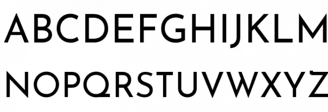 Josefin Sans Regular Schriftart Groß