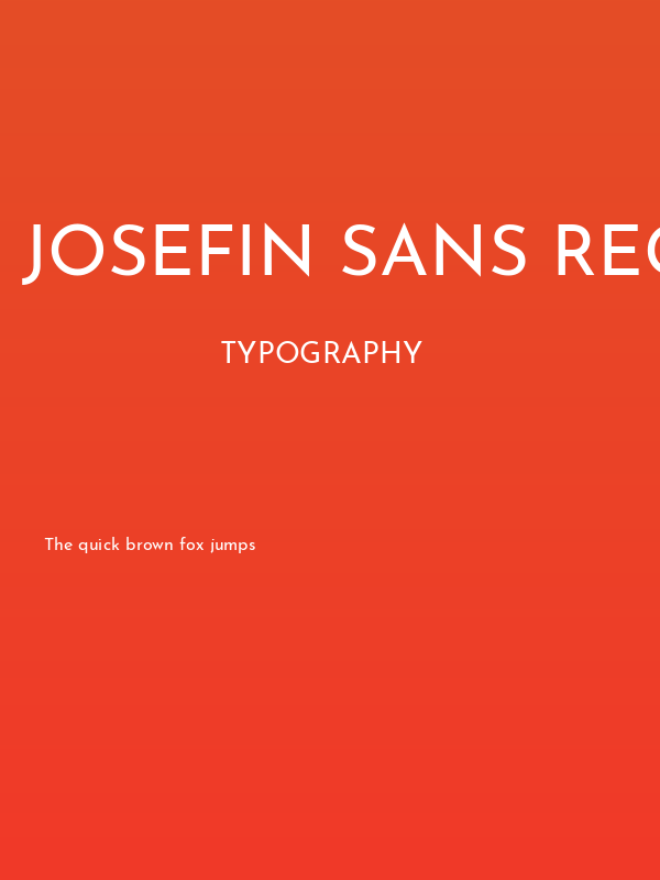 Josefin Sans Regular Poster