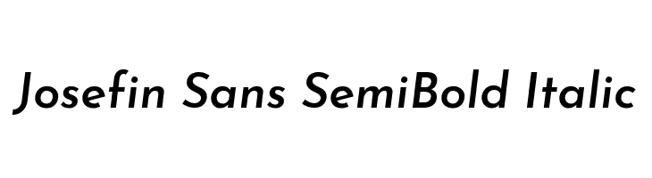 Josefin Sans SemiBold Italic Font