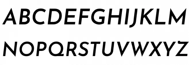 Josefin Sans SemiBold Italic Fonte MAIÚSCULAS