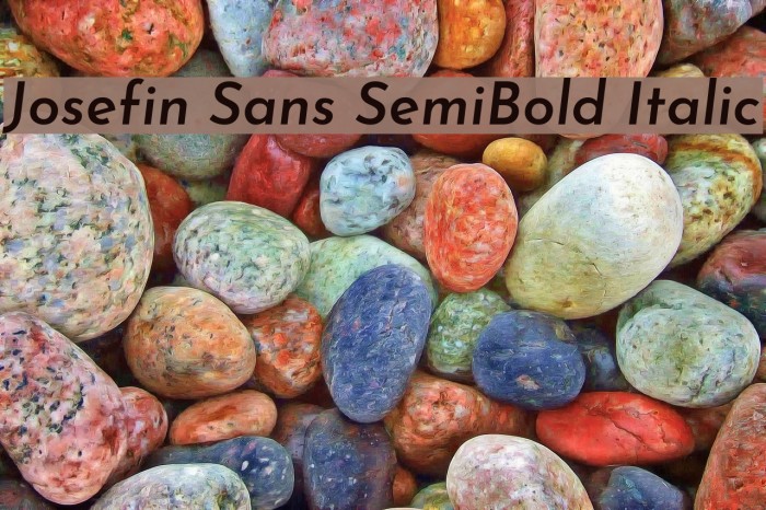 Josefin Sans SemiBold Italic Font examples