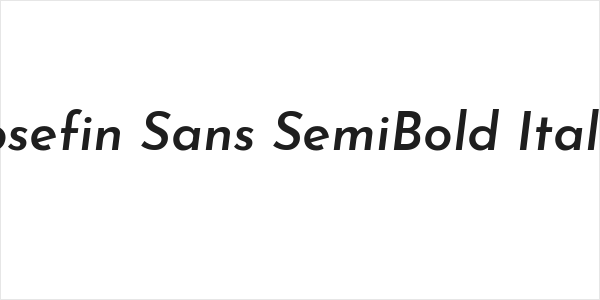 Josefin Sans SemiBold Italic Logo