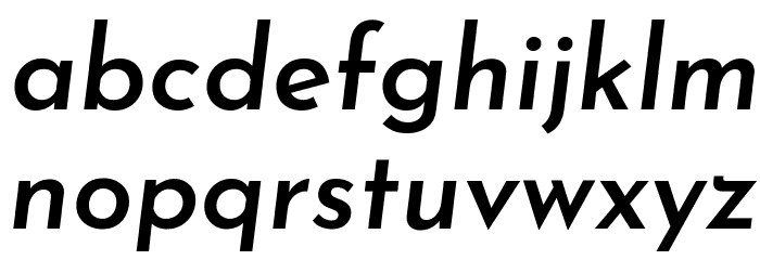 Josefin Sans SemiBold Italic Font LOWERCASE