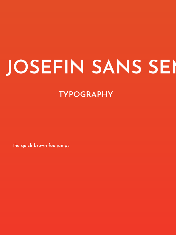 Josefin Sans SemiBold Poster