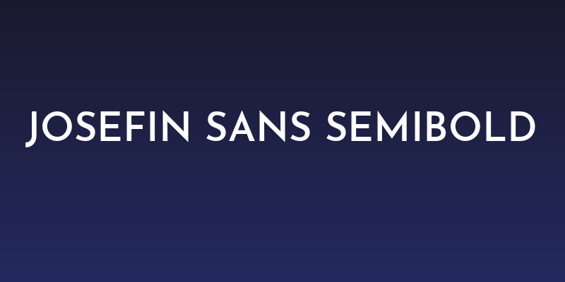 Josefin Sans SemiBold Social Header