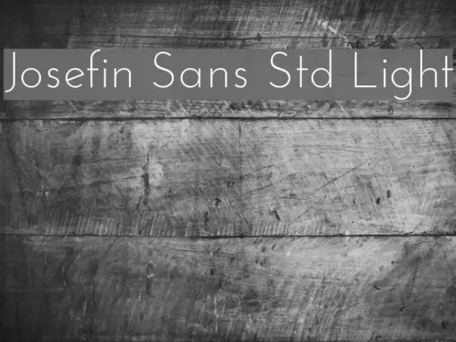 Josefin Sans Std Light Font examples