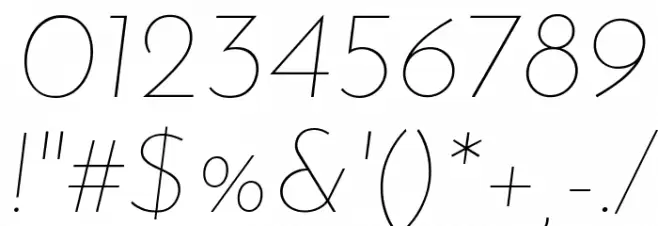 Josefin Sans Thin Italic Font OTHER CHARS