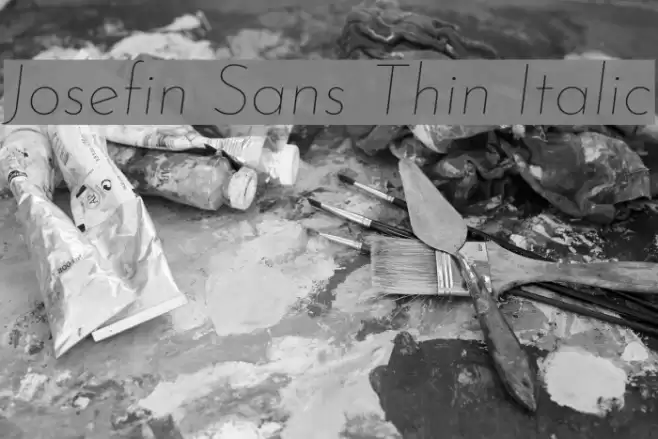 Josefin Sans Thin Italic Font examples