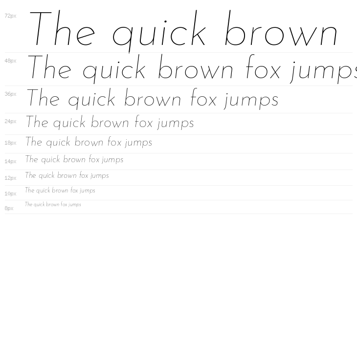 Josefin Sans Thin Italic Waterfall