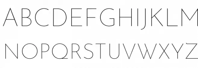 Josefin Sans Thin Schriftart Groß