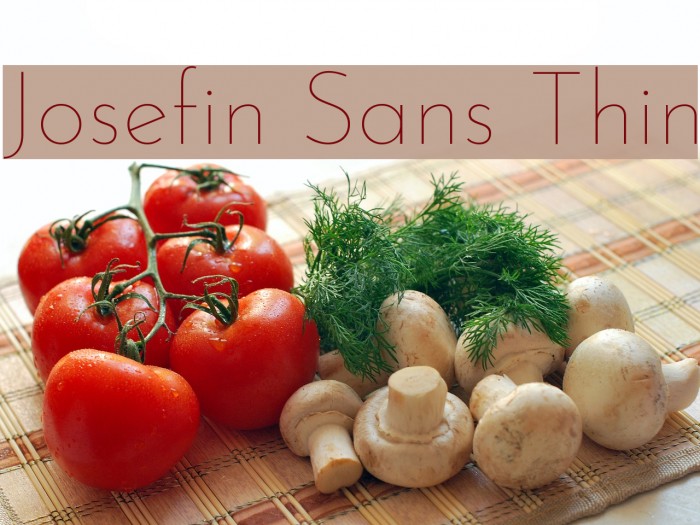 Josefin Sans Thin Font examples