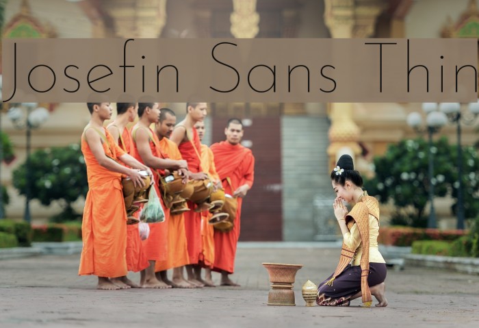 Josefin Sans Thin Font examples