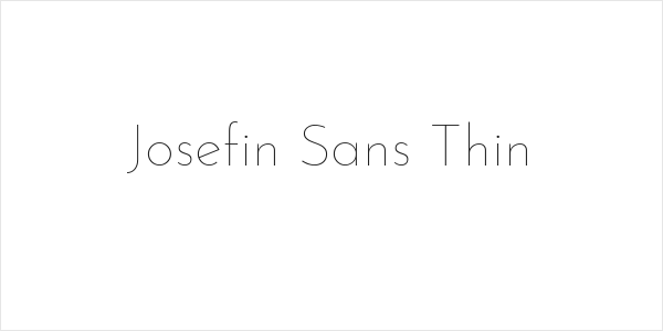 Josefin Sans Thin Logo