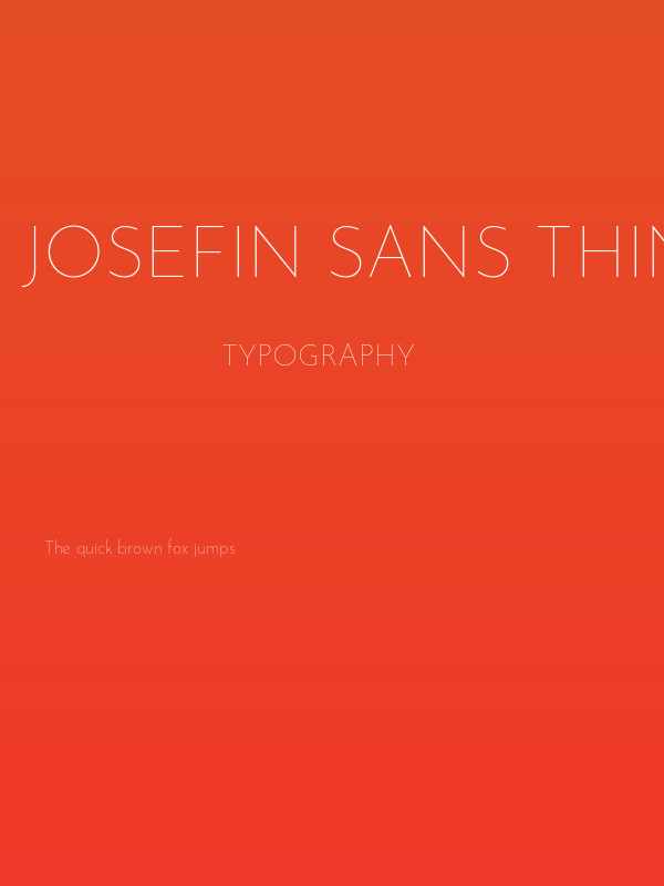 Josefin Sans Thin Poster