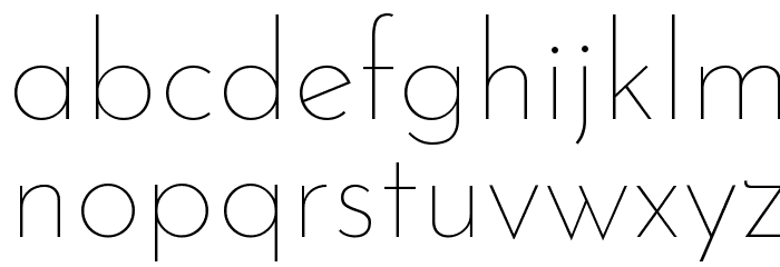 Josefin Sans Thin Font LOWERCASE
