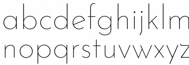 Josefin Sans Thin Caratteri MINUSCOLO